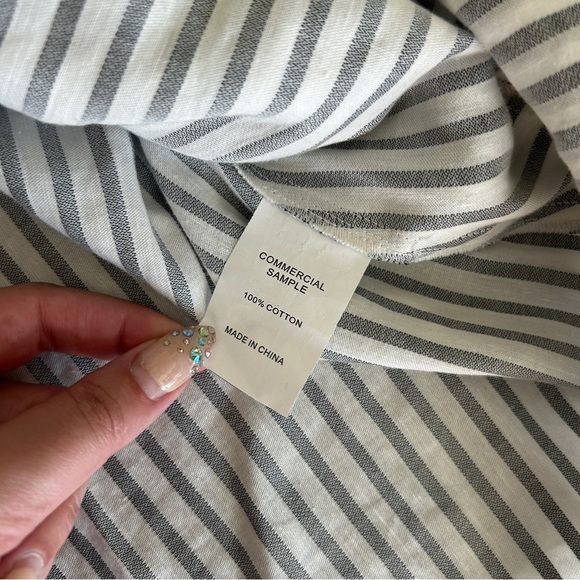 FRAME DENIM đź‘” Oversized Striped Blouse with exaggerated sleeves - Picture 5 of 8